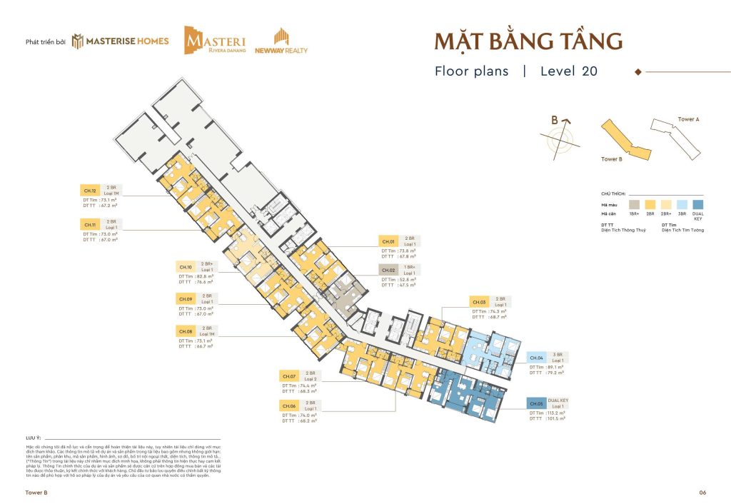 Mặt bằng tầng Towe B 10-10