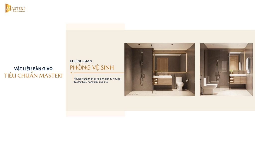 Phòng tắm tại Masteri Rivera Danang được ví như “spa thu nhỏ” ngay trong căn hộ